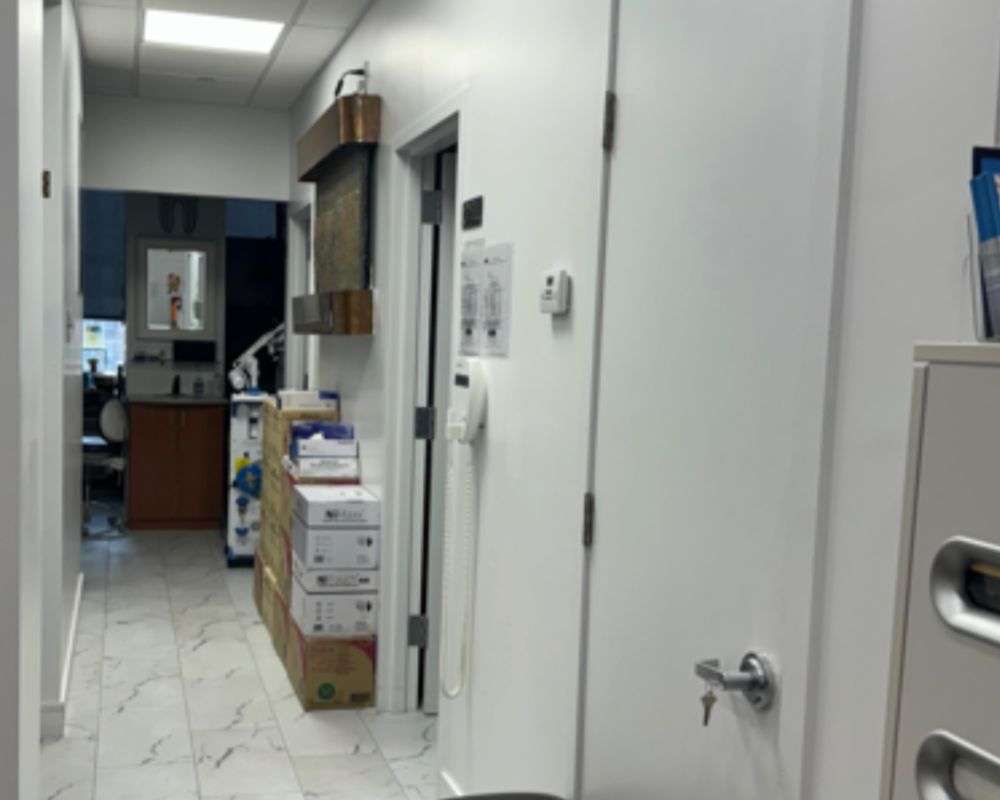Calm hallway and clinic interior — Centre Dental NYC